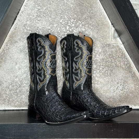 Ornament Lizard Dark Boots