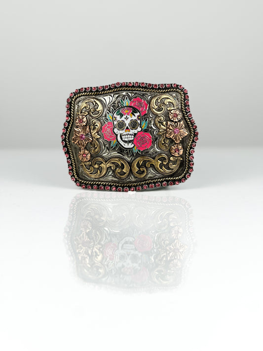 Pink Skully Buckle