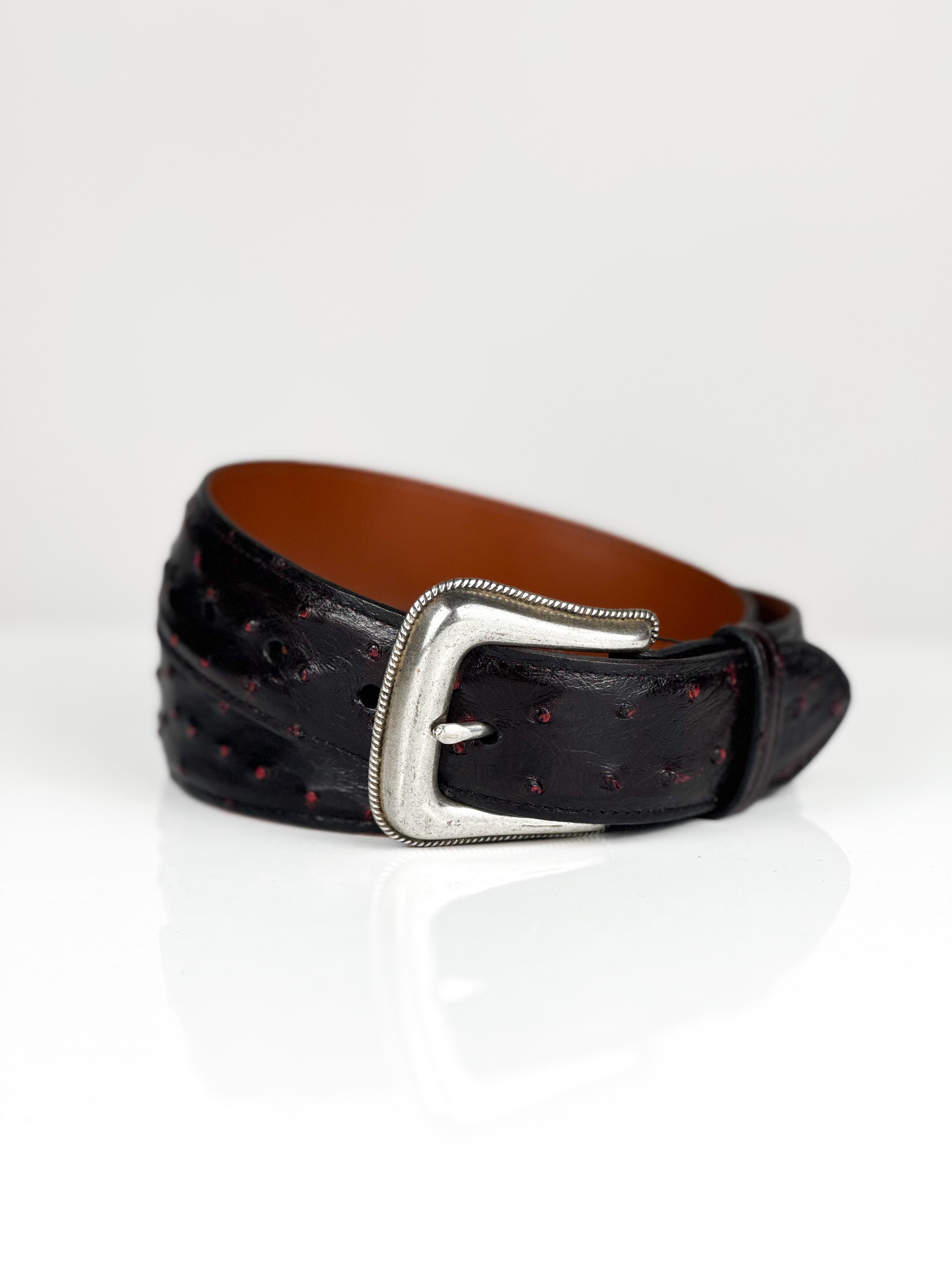 Belt- Blueberry ostrich