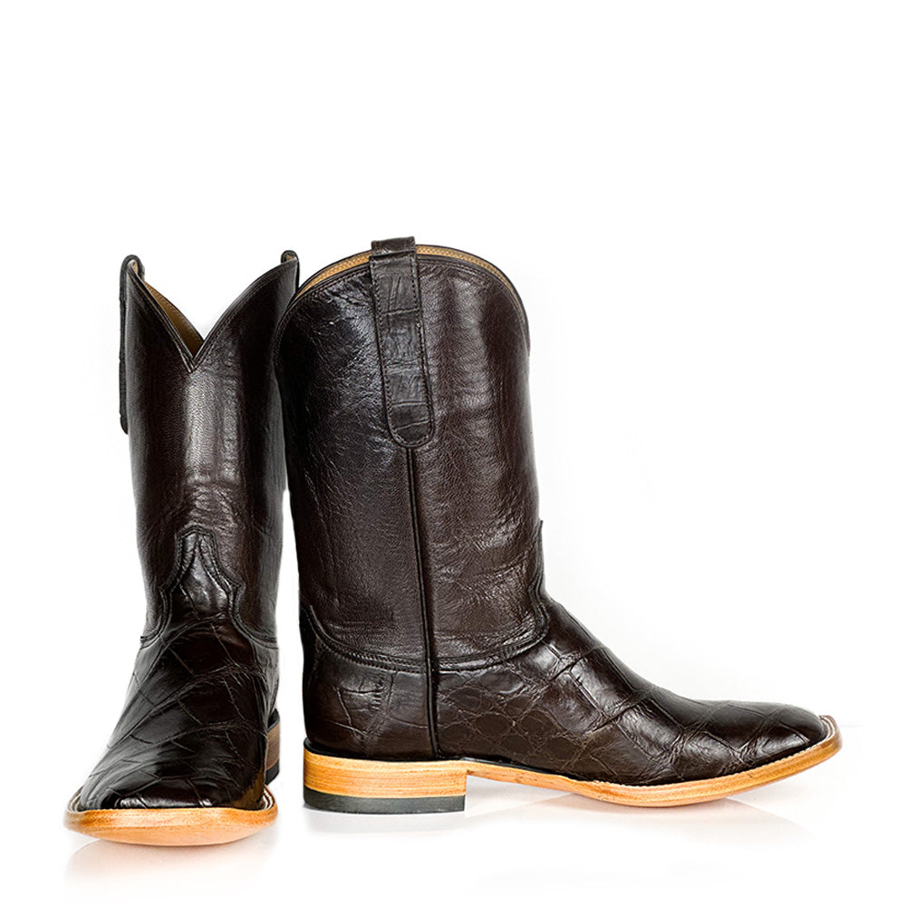 American Alligator -Choco Silk Boot