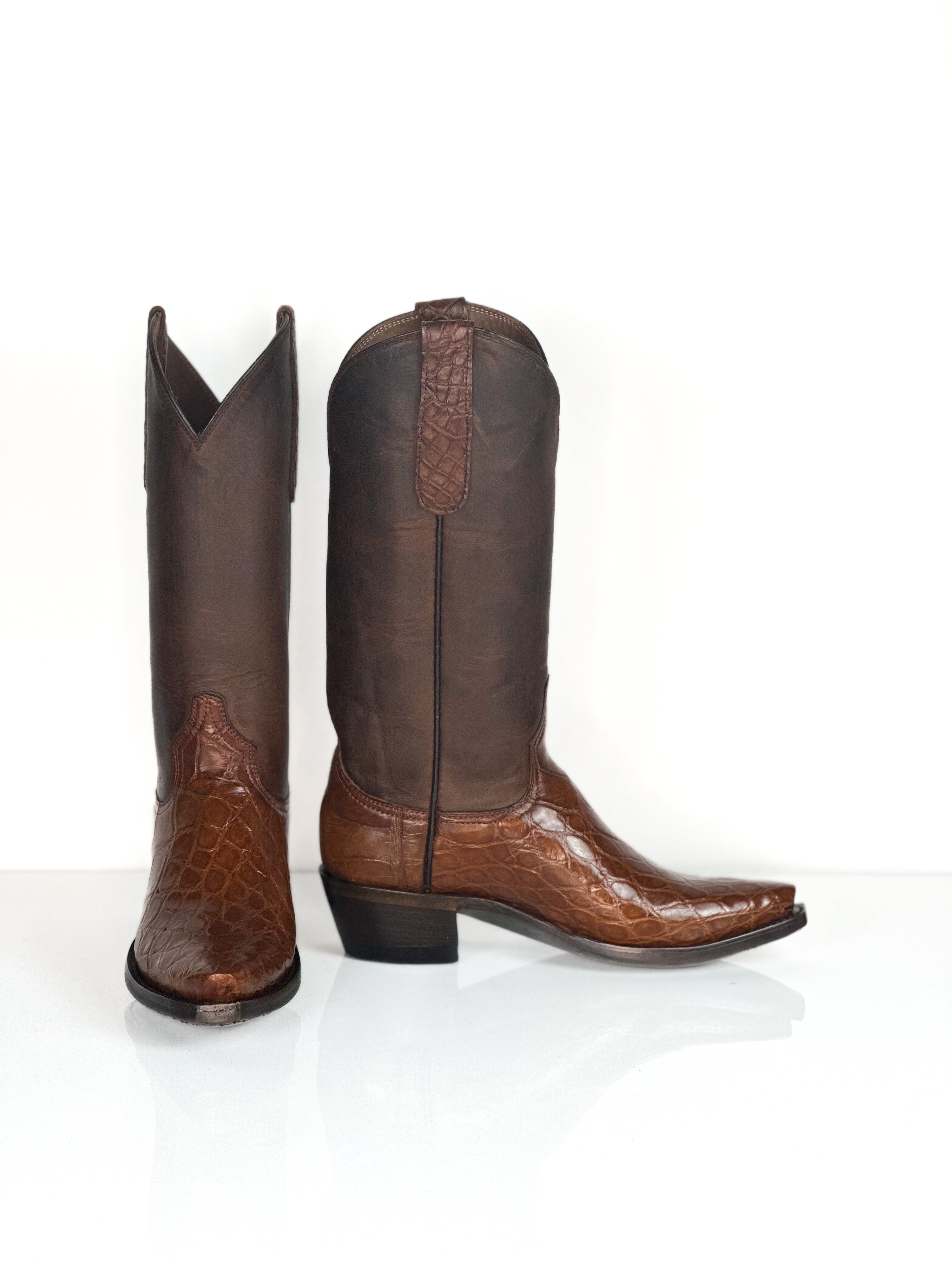 Sepia Gator Boots