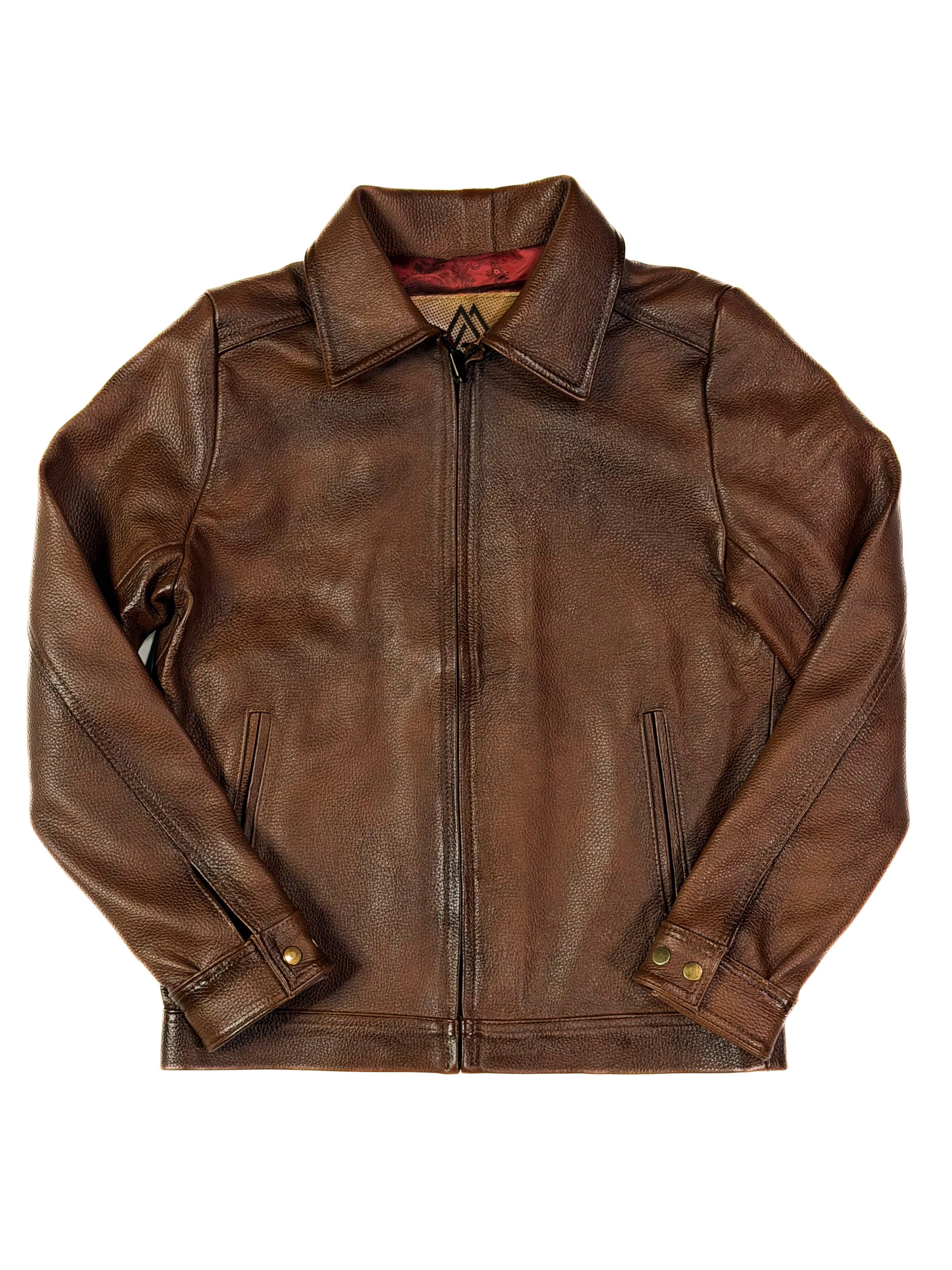 Plain Brown leather jacket