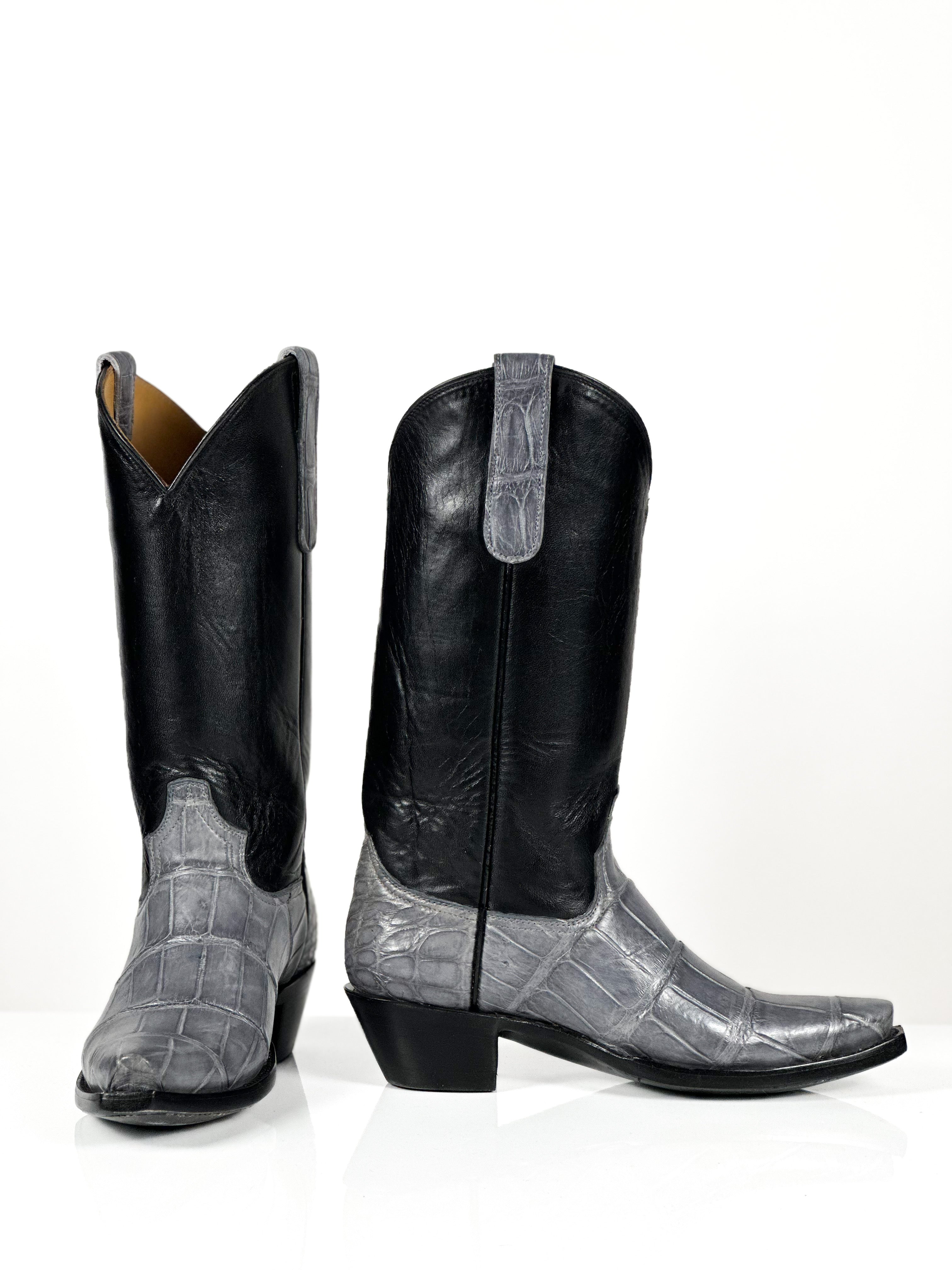 Silver Gator Boots