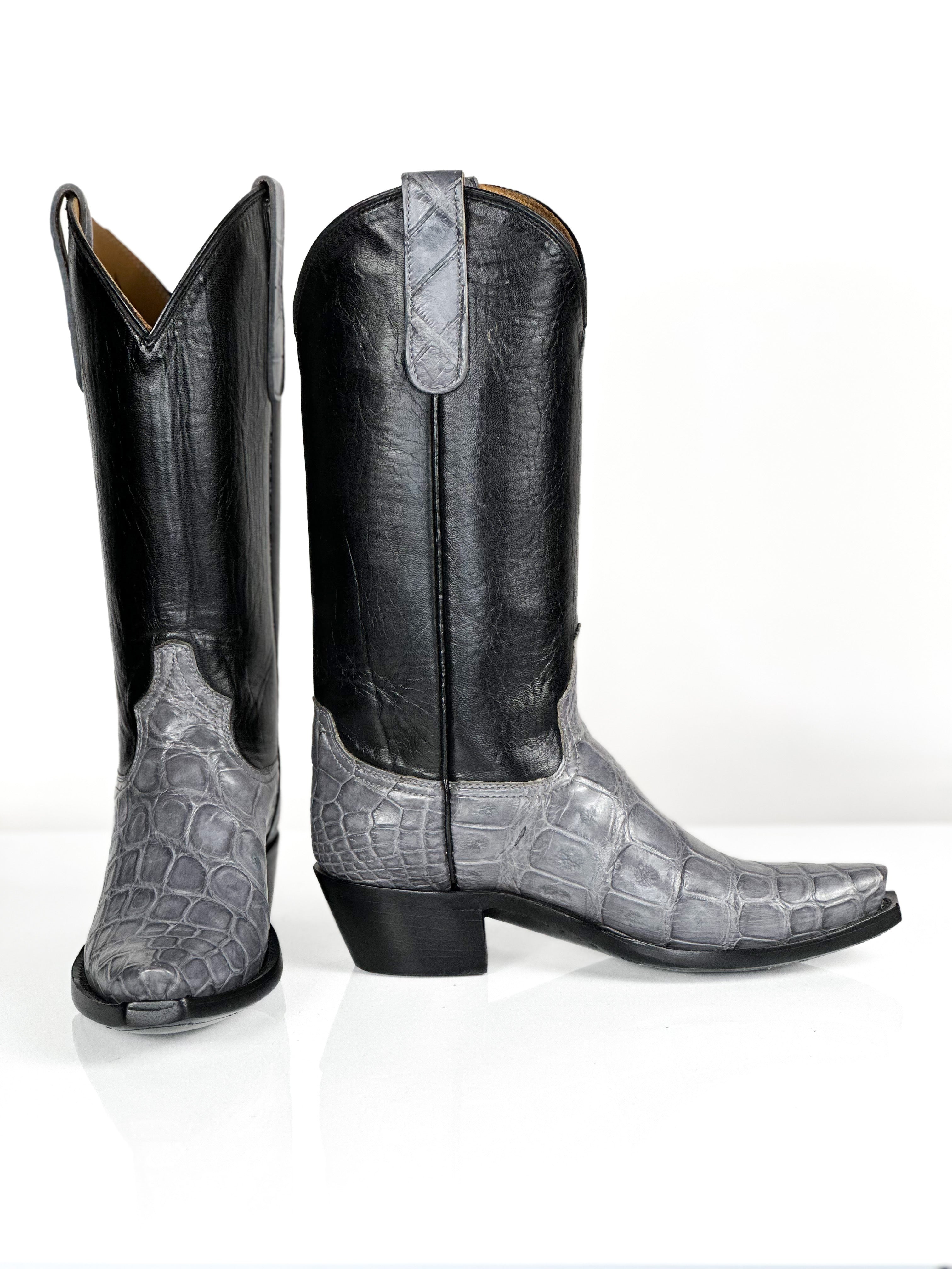 Silver Gator Boots