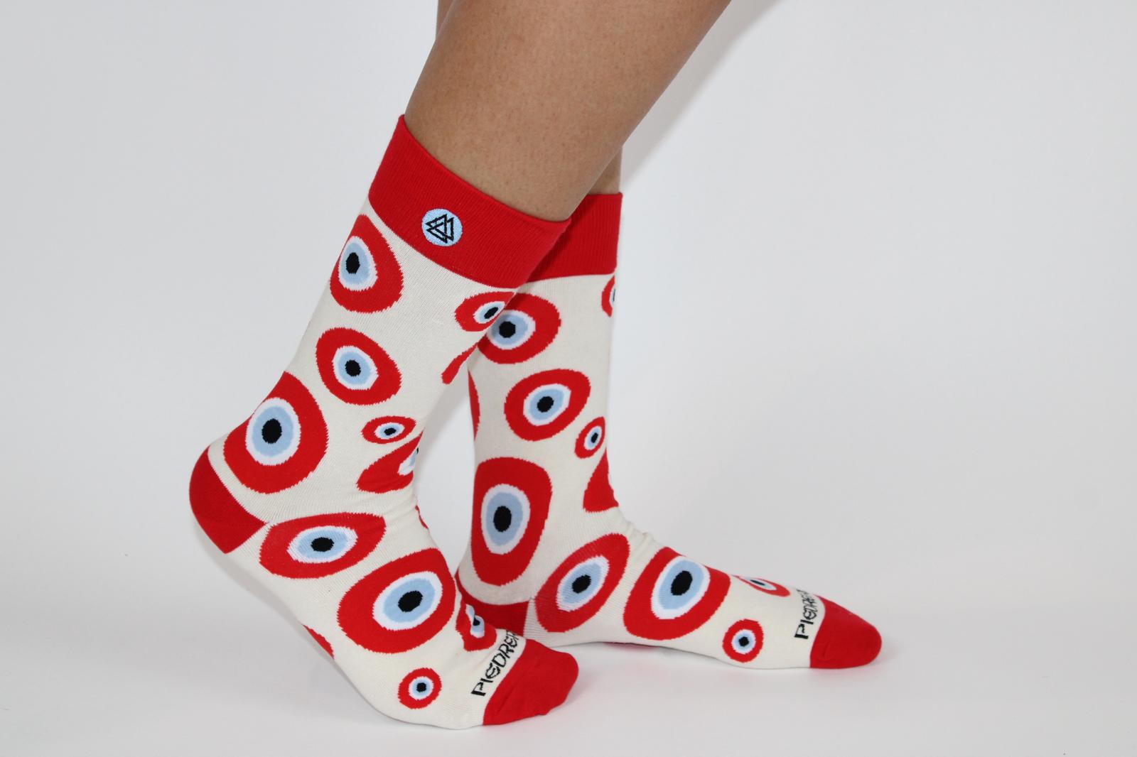 Red Turkish Eyes Socks