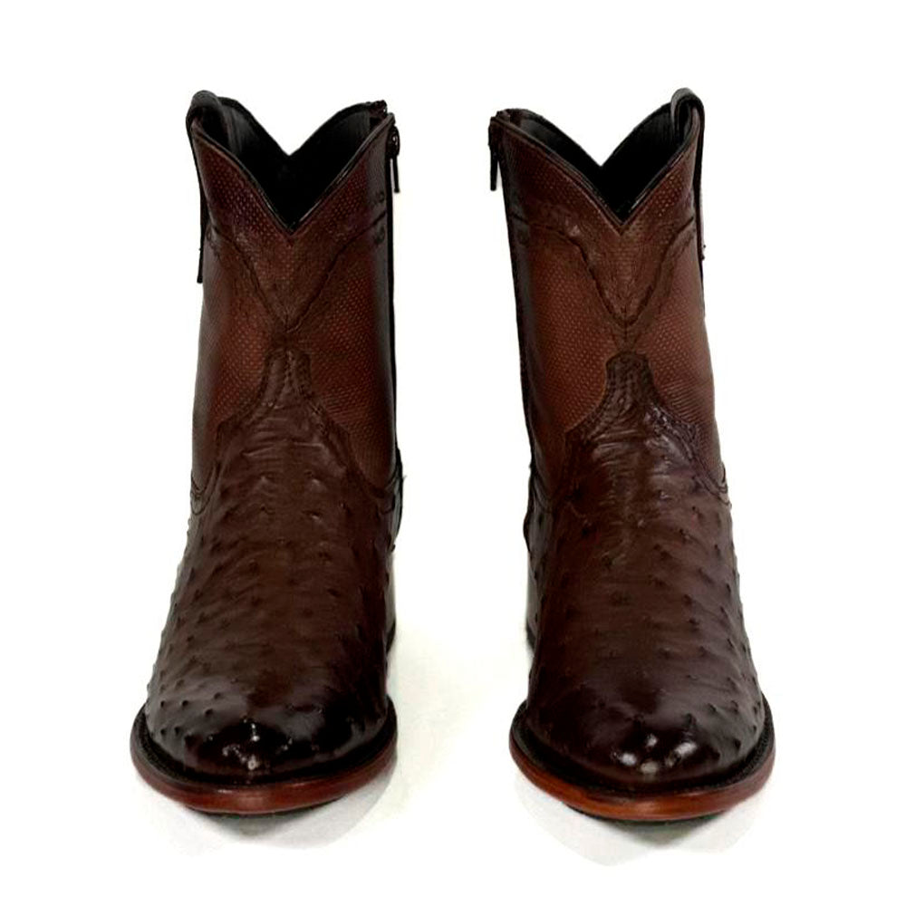 ostrich desert booties front