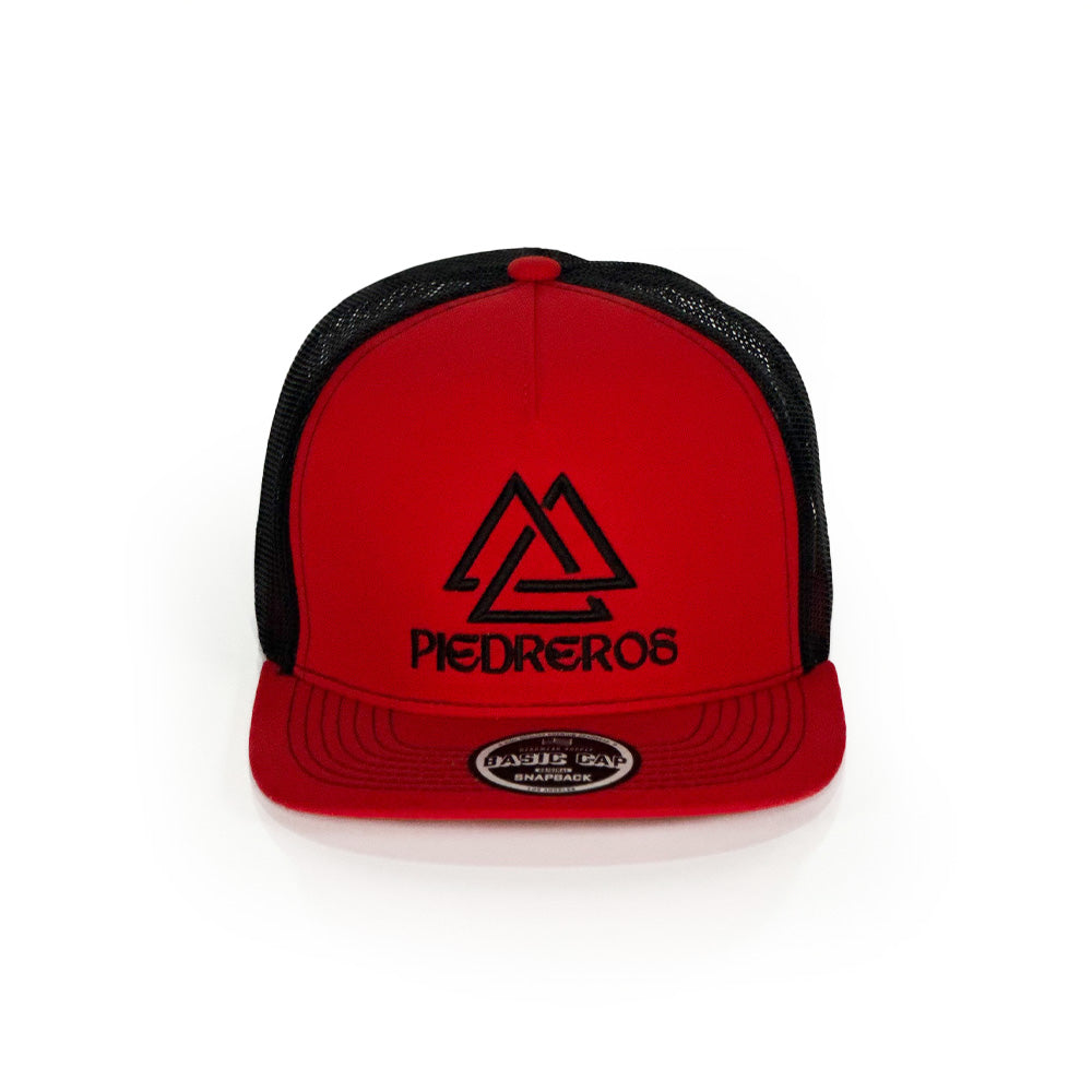 Piedreros Snapback Hat — profile view of Cuadra Piedreros cap