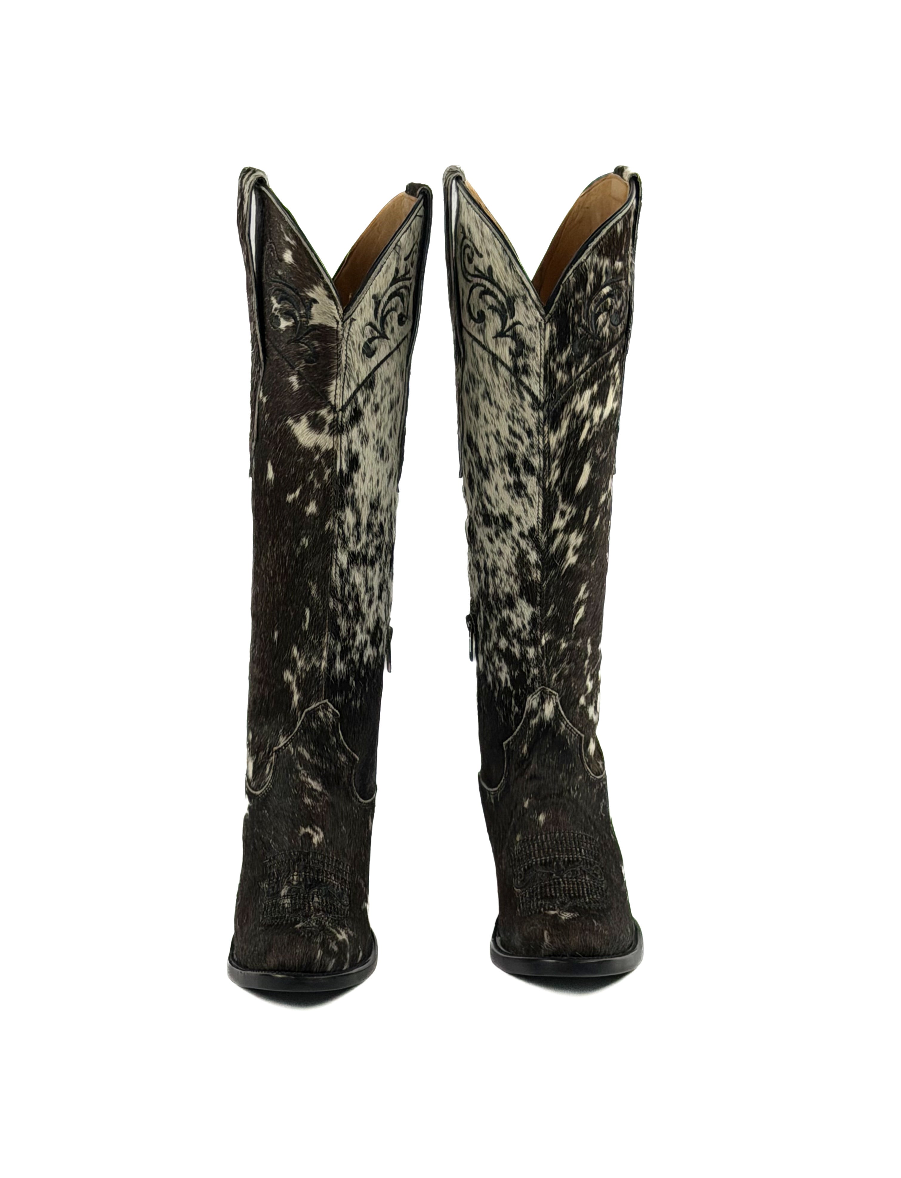 Women's Round Toe Cowhide Boots