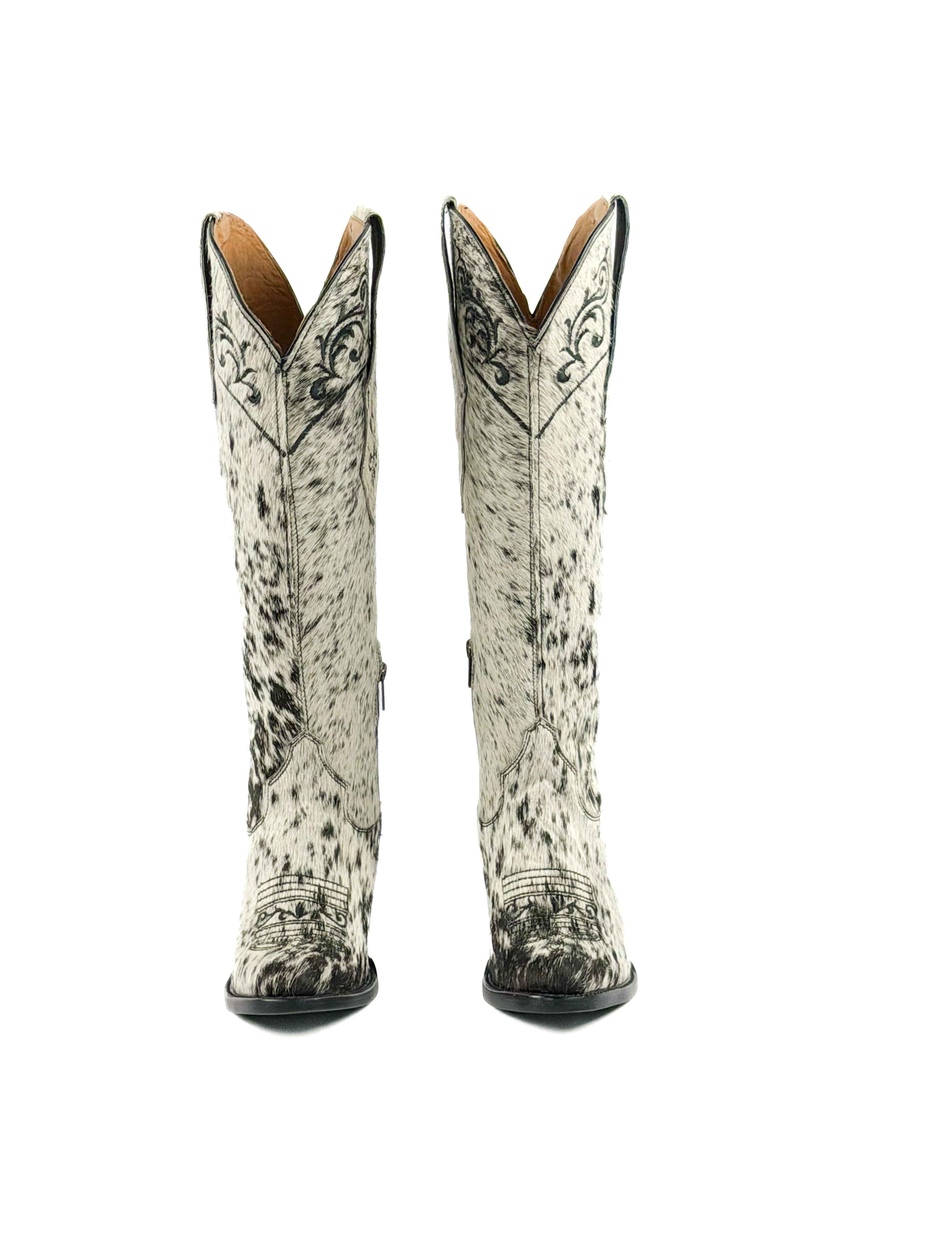 Women's Round Toe Cowhide Boots