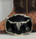 Load image into Gallery viewer, ONYX LONGHORN BUCKLE