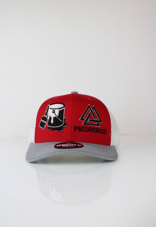 RED PAINT LOGO HAT