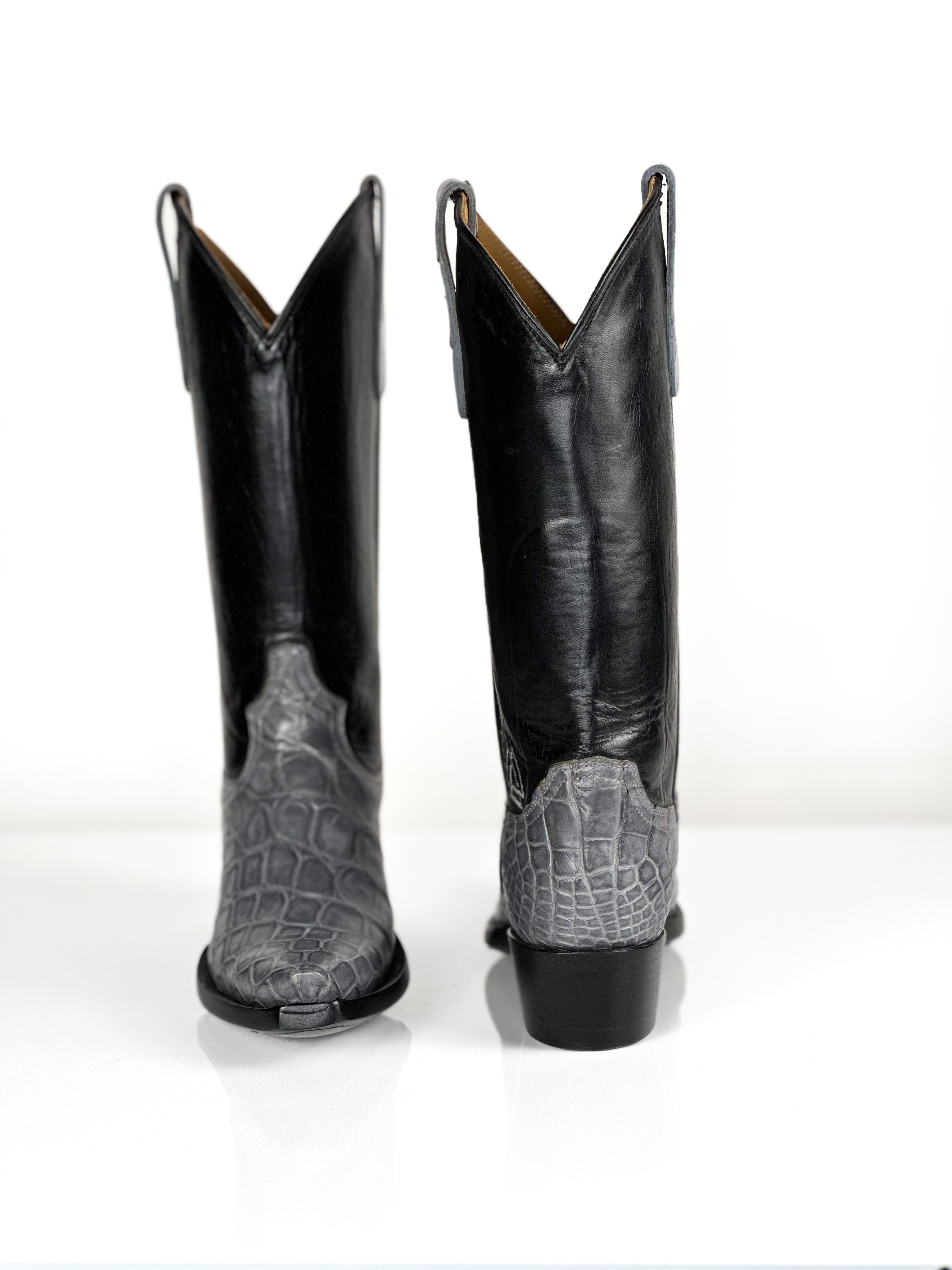 Silver Gator Boots