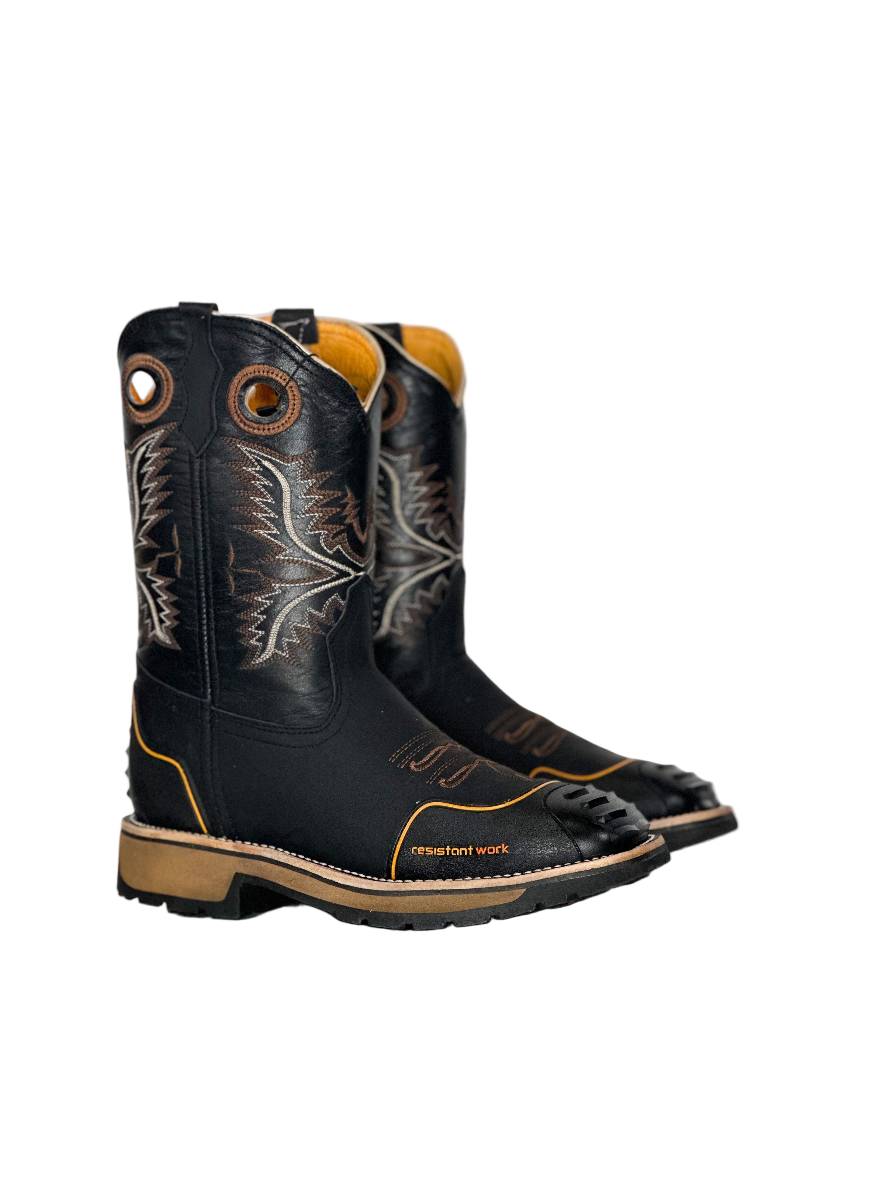 Composite toe work boot Black