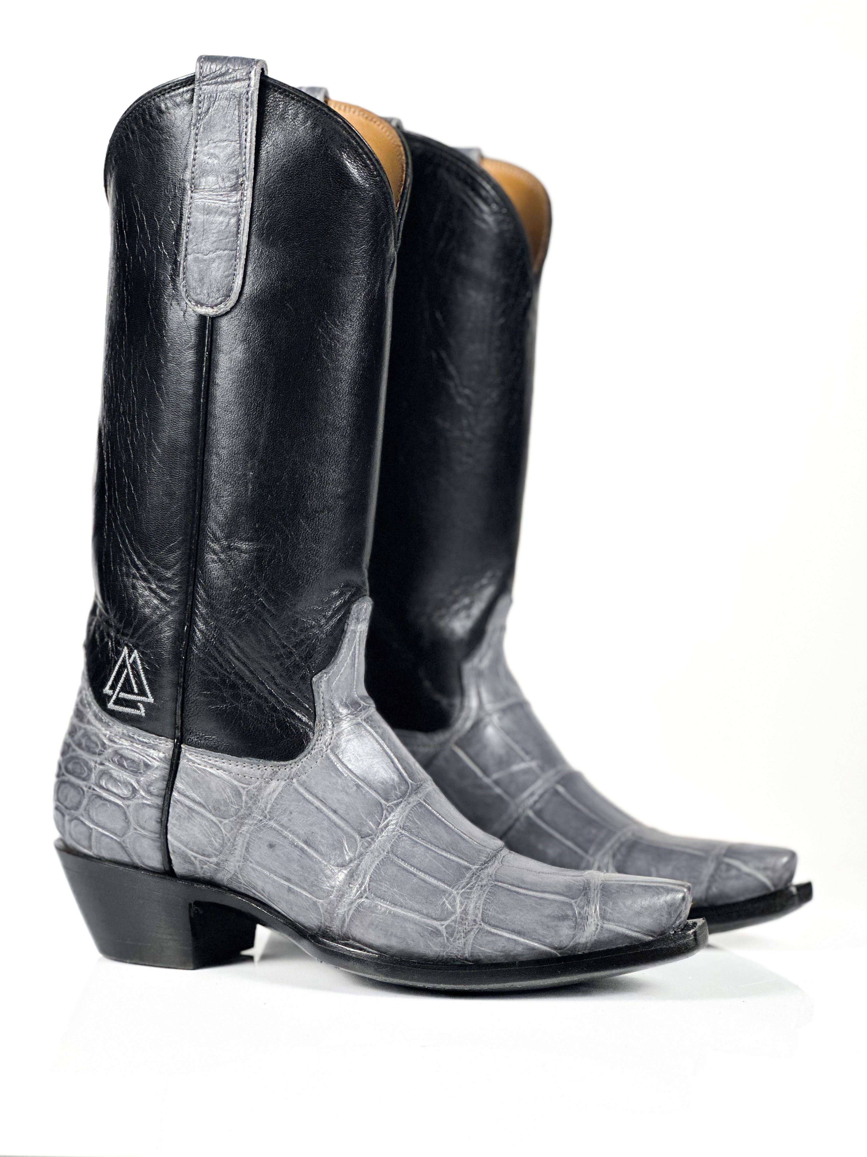 Silver Gator Boots