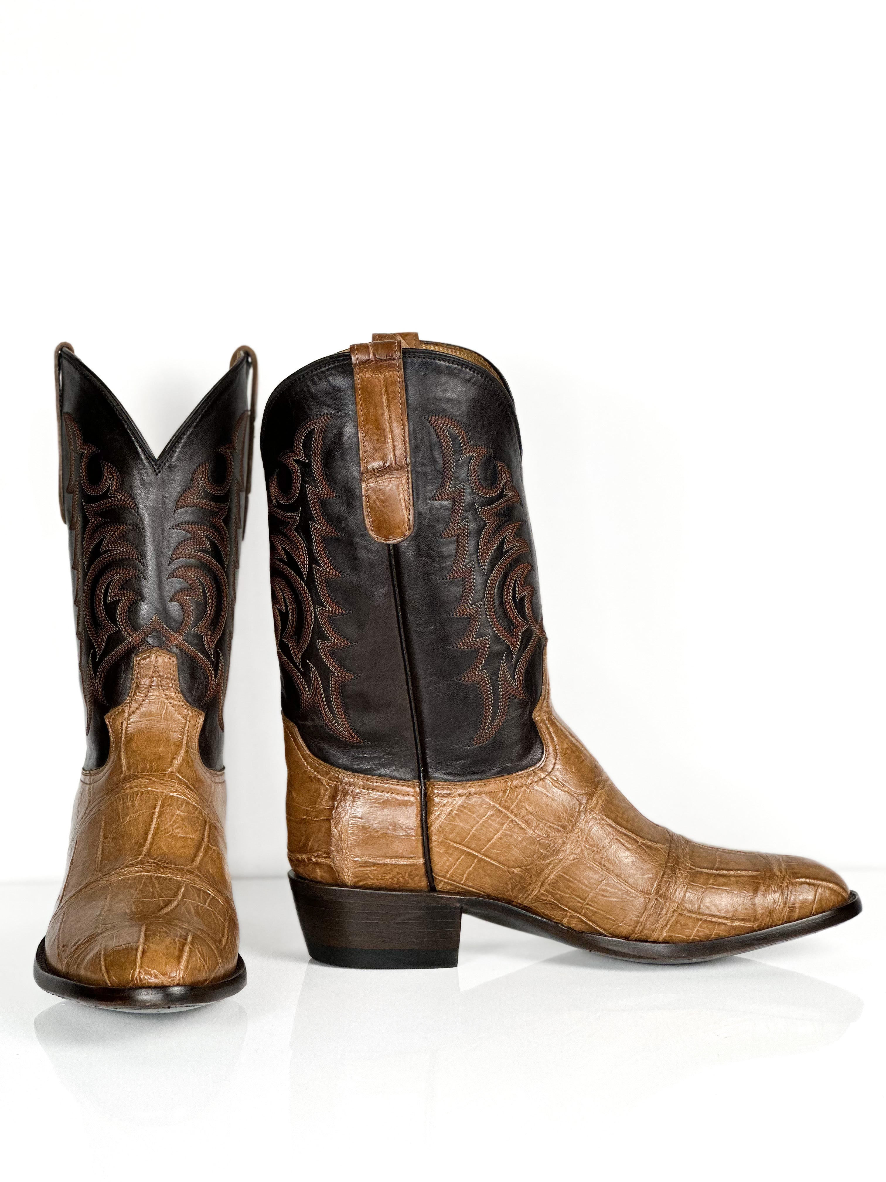 Alligator- Caramel Stitch Boot