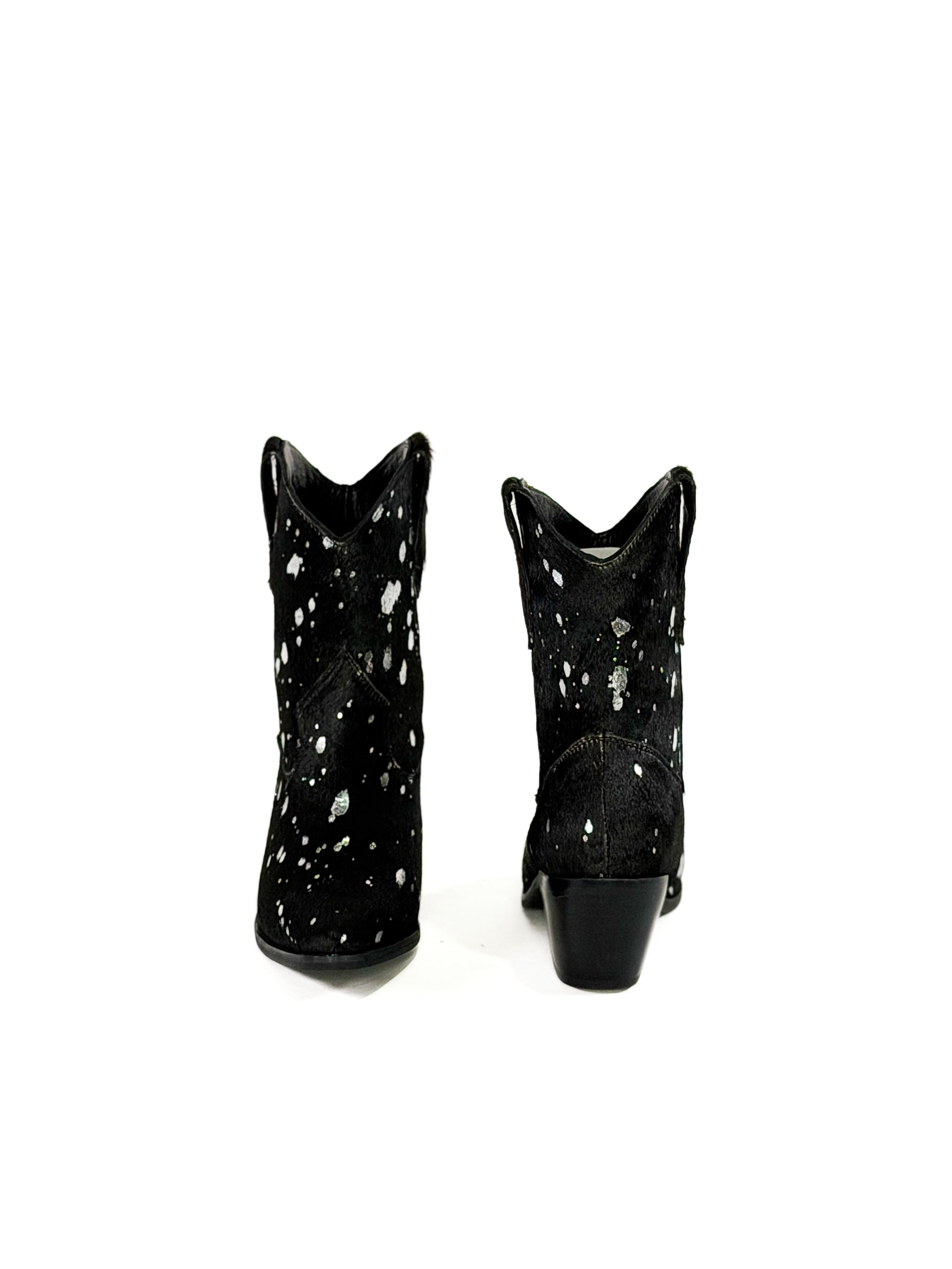 Black Marble Ankle Booties