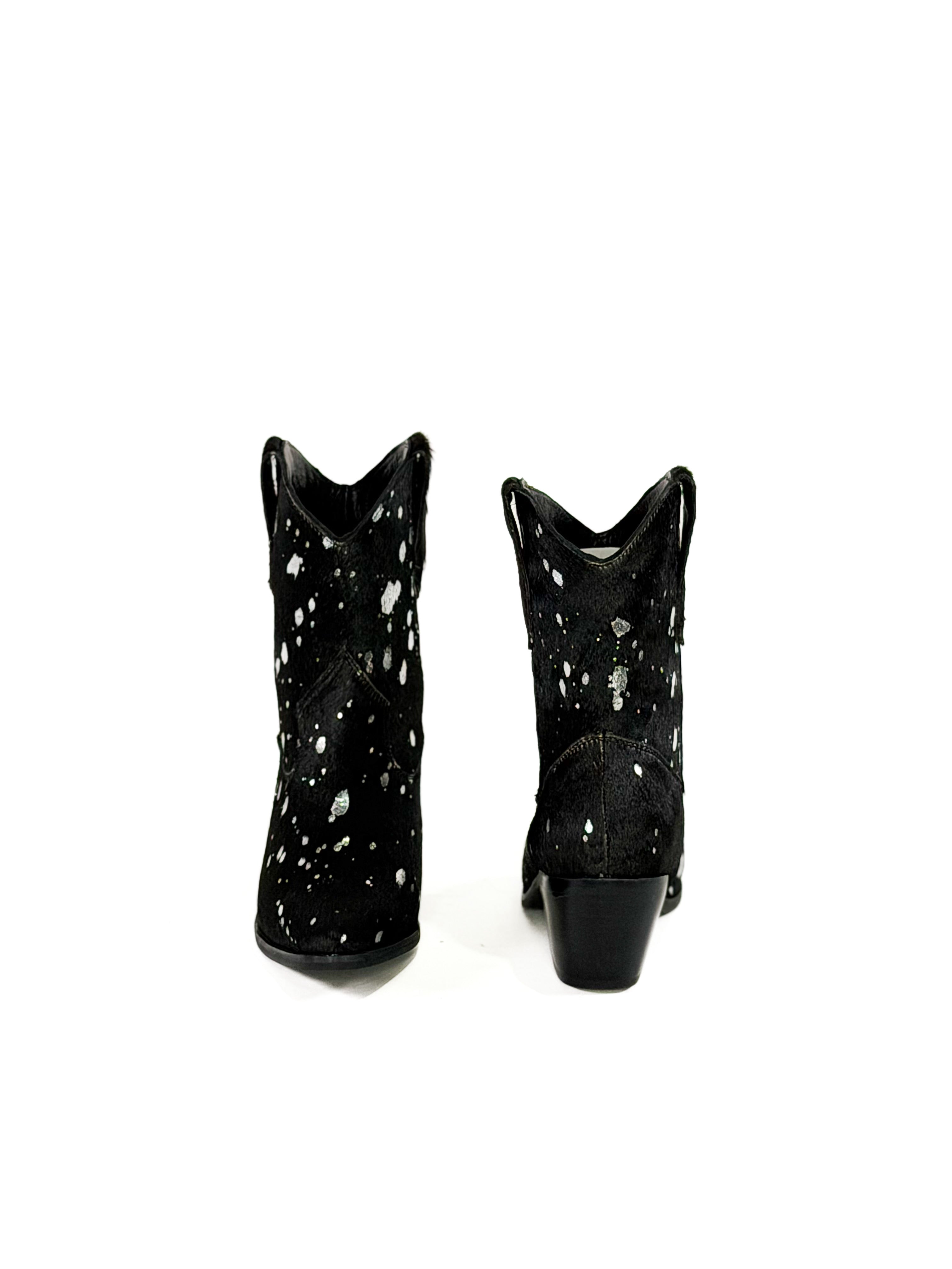 Black Marble Ankle Booties