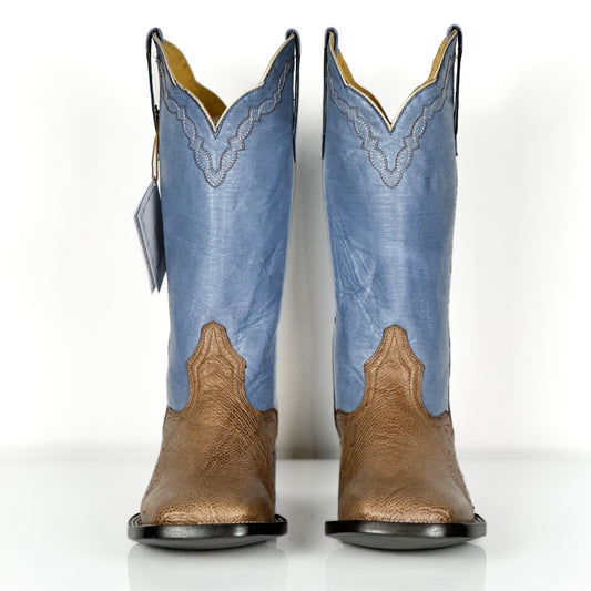 Men's Ostrich- Blue skin