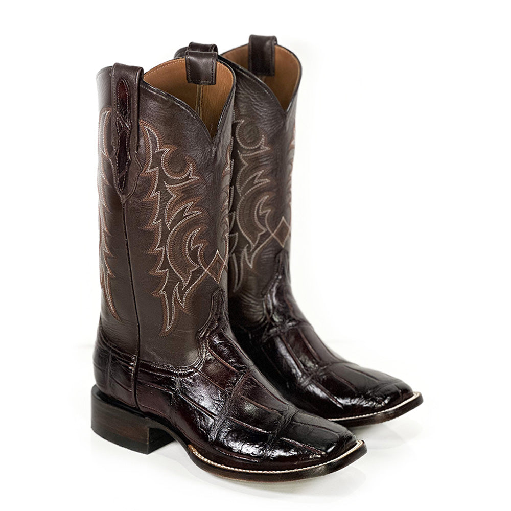 American Alligator Cherry Brown Boot