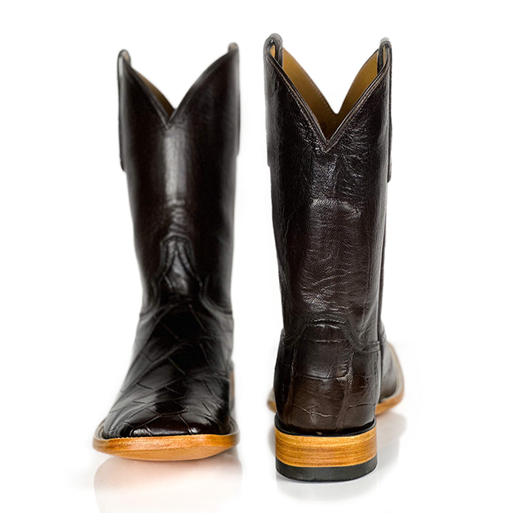American Alligator -Choco Silk Boot