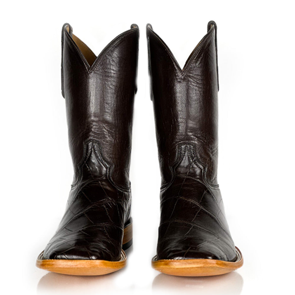 American Alligator -Choco Silk Boot