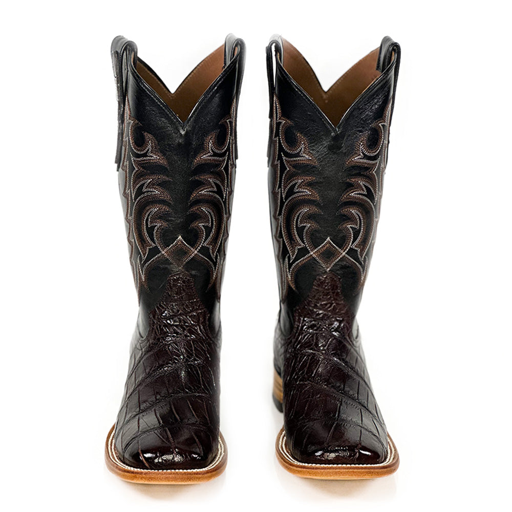 American Alligator- Choco Silk Natural Boot