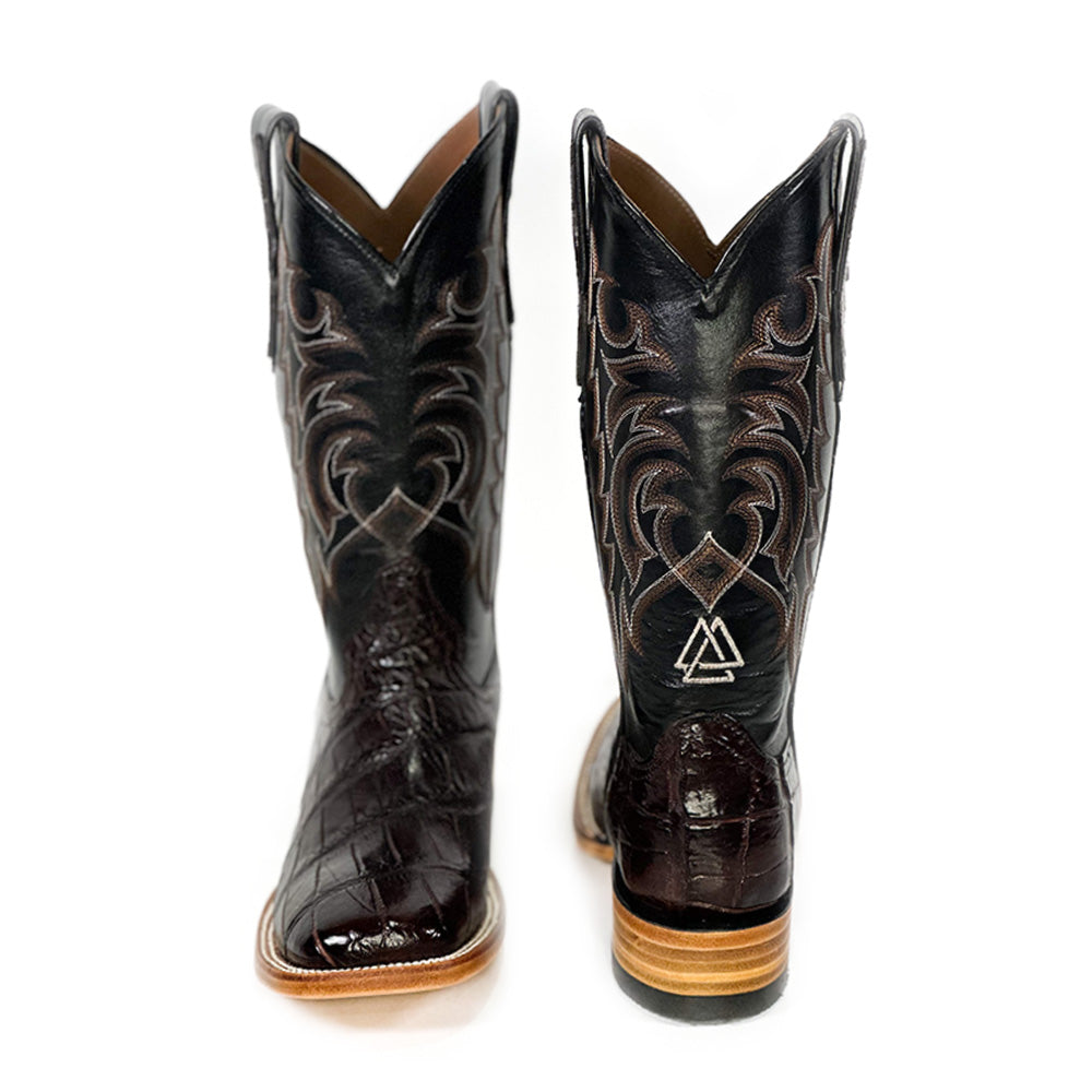 American Alligator- Choco Silk Natural Boot