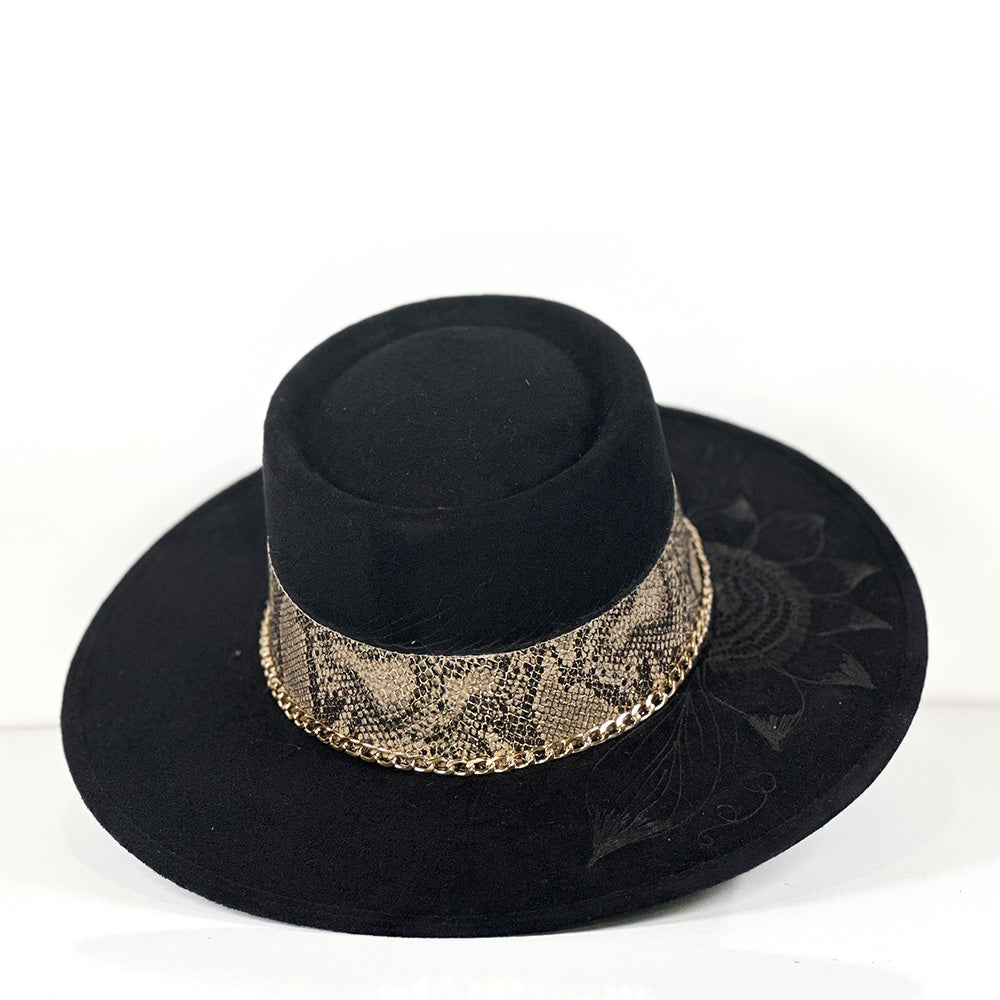 Black Gold Snake Hat