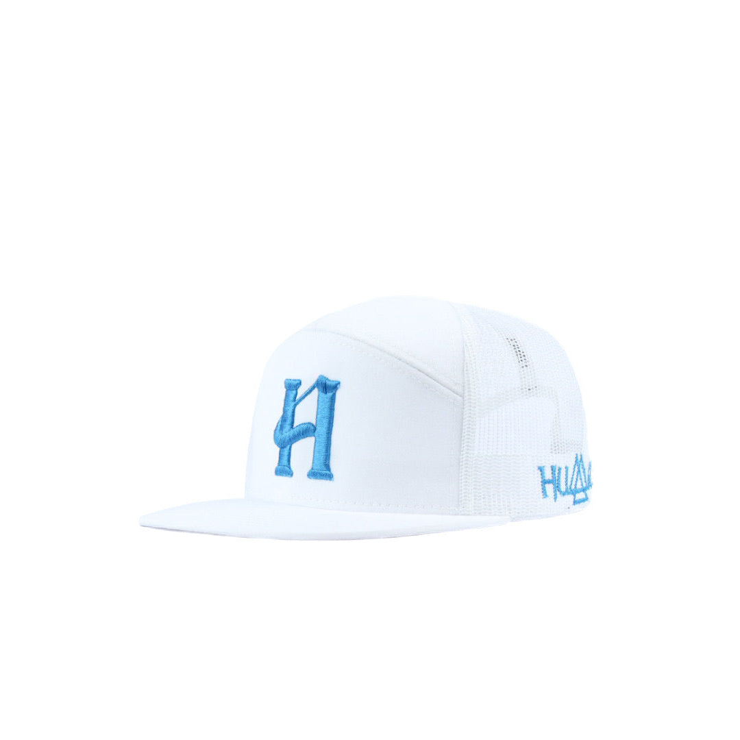 White cap with blue humble logo