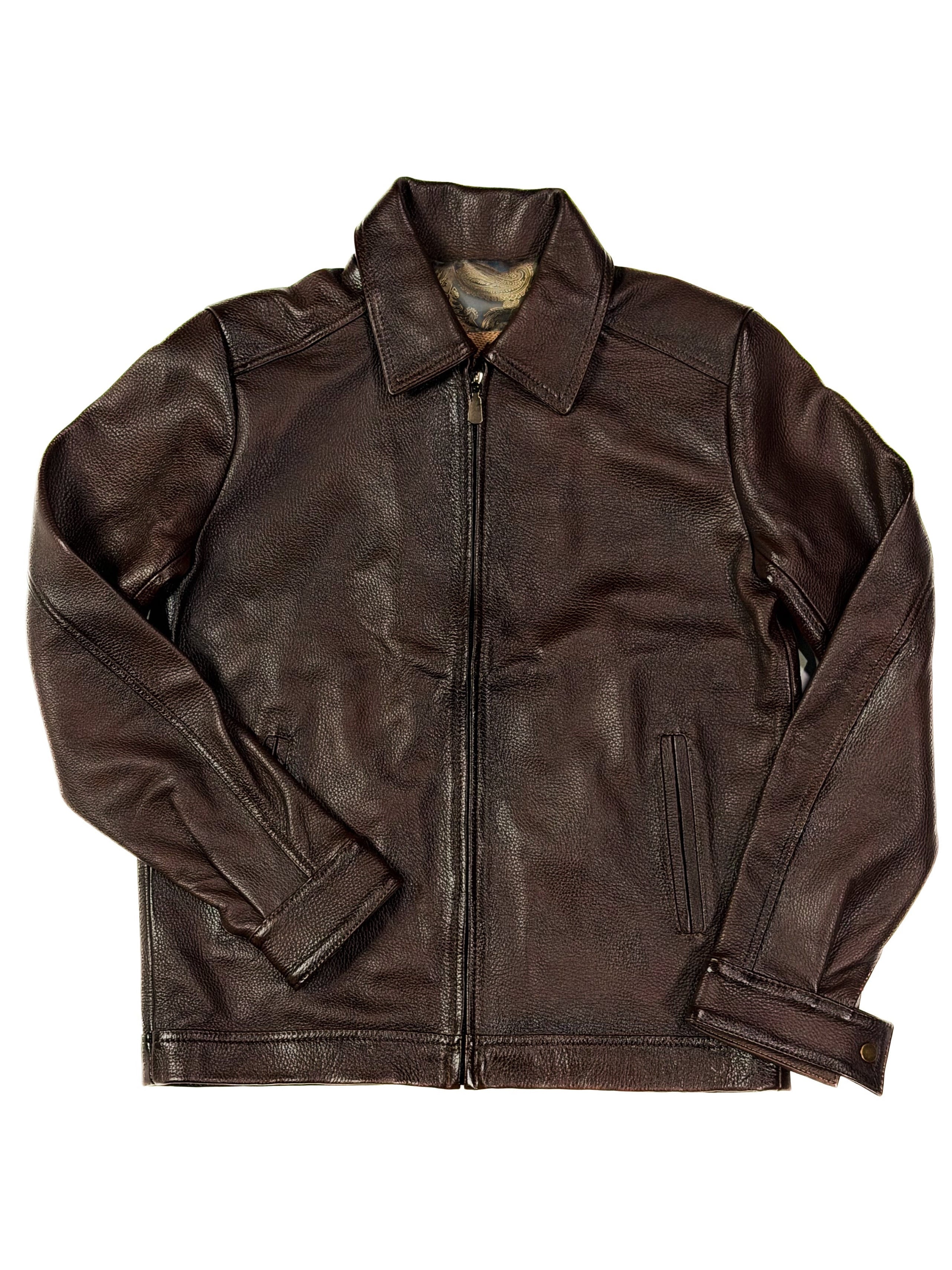 Plain Brown leather jacket 