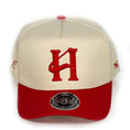 Load image into Gallery viewer, Capital H Logo Beige & Red Cap
