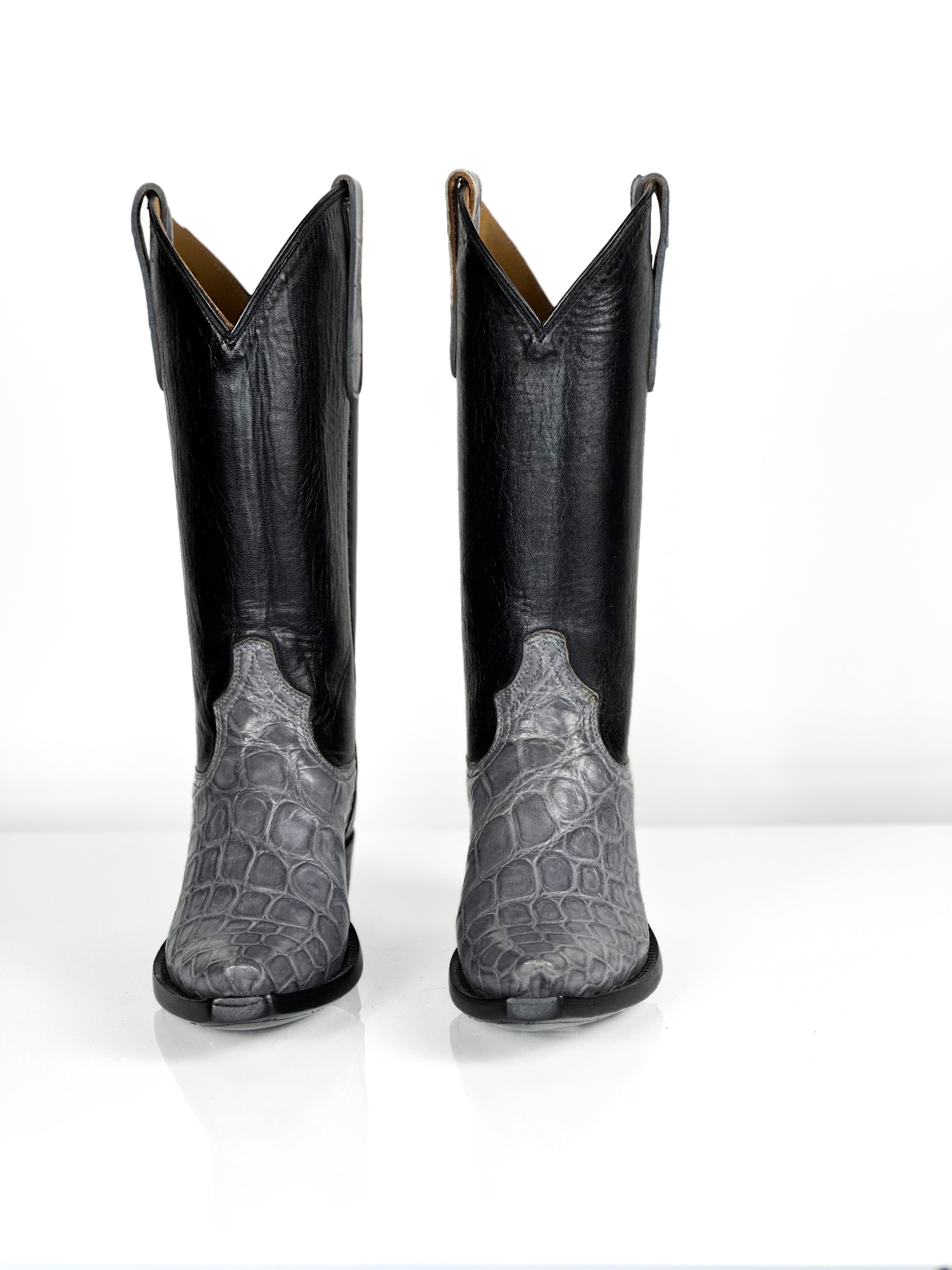 Silver Gator Boots