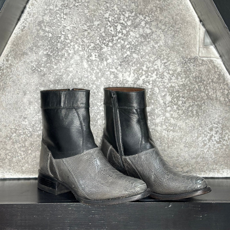 Gray Exotic Boots