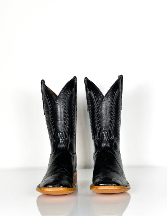 American Alligator-Black Natural Sole