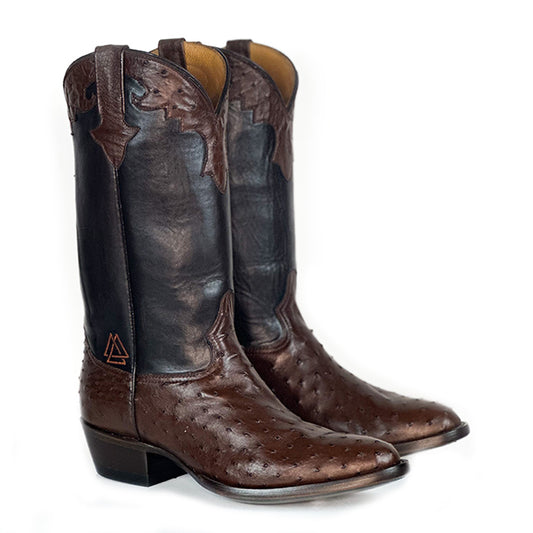 Ostrich Buck Brown Boot