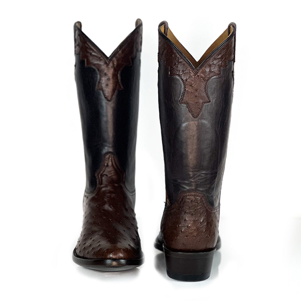 Ostrich Buck Brown Boot