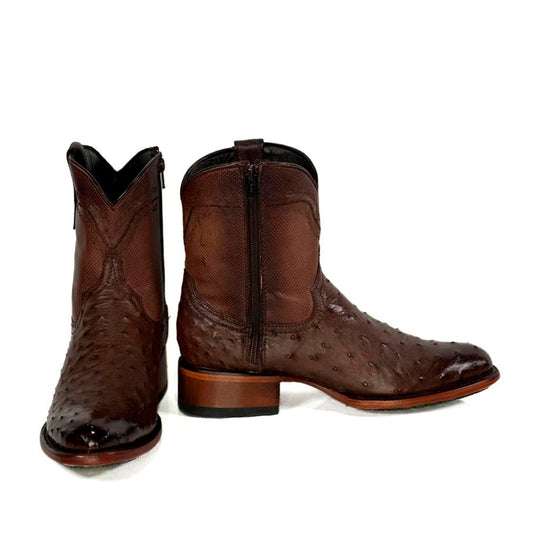 ostrich desert booties interior