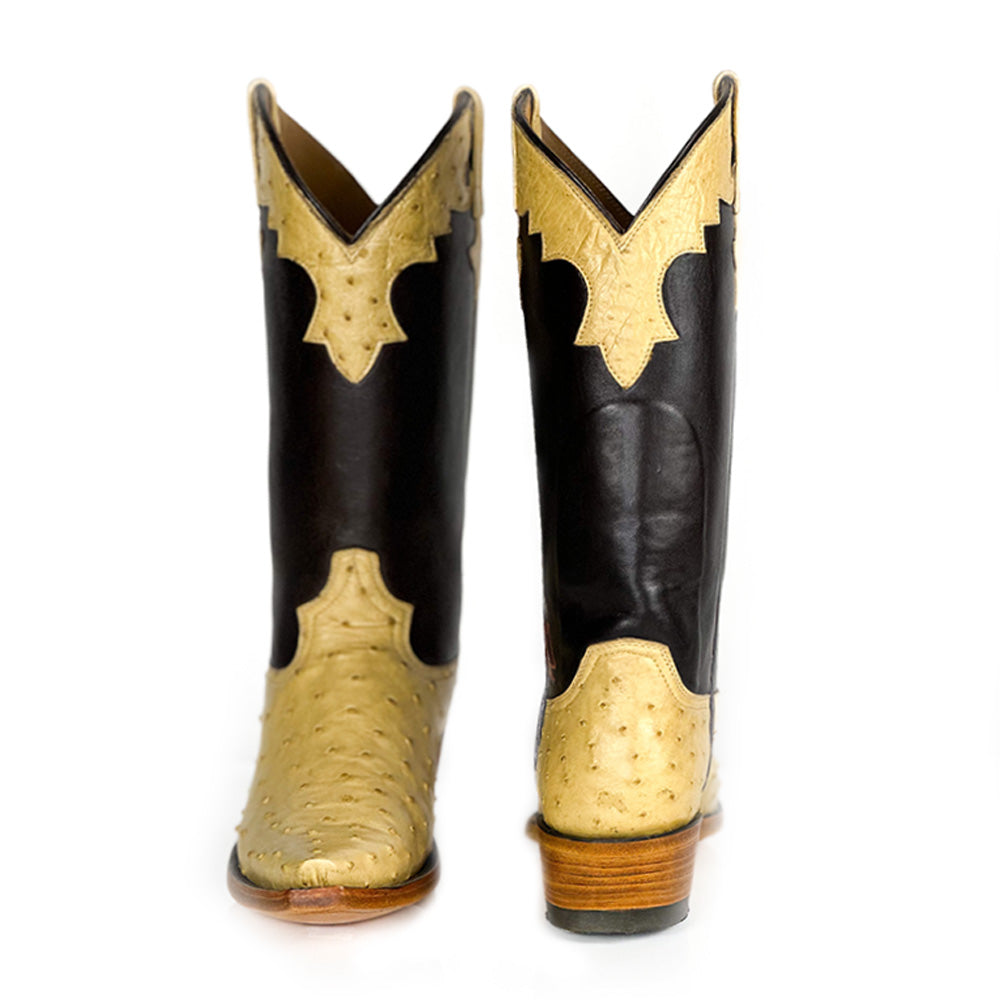 Ostrich Flama Gold Boot