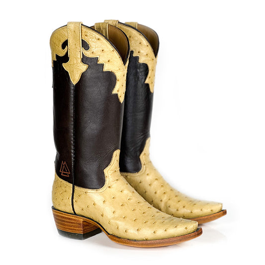 Ostrich Flama Gold Boot