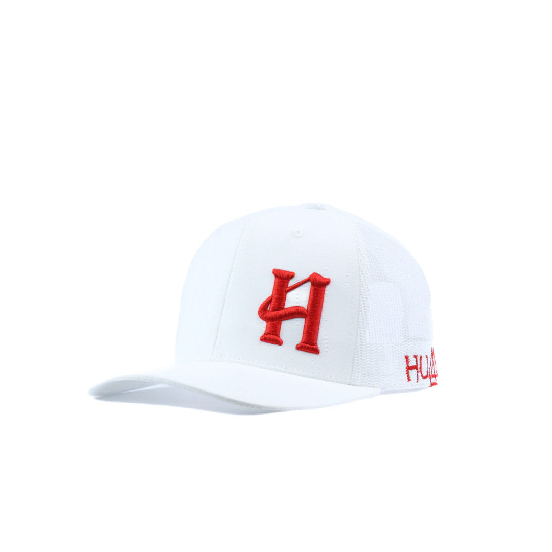 White cap with red humble logo 