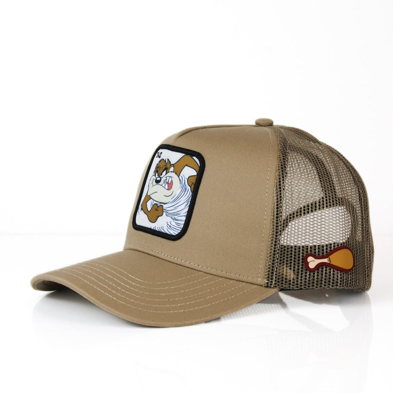 Beige cap with a taz fiesta patch and design 