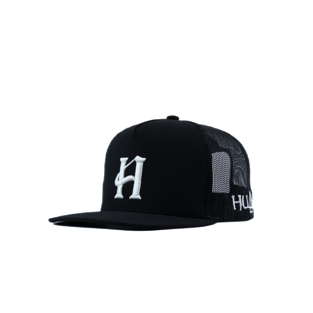 Black cap with white humble logo 