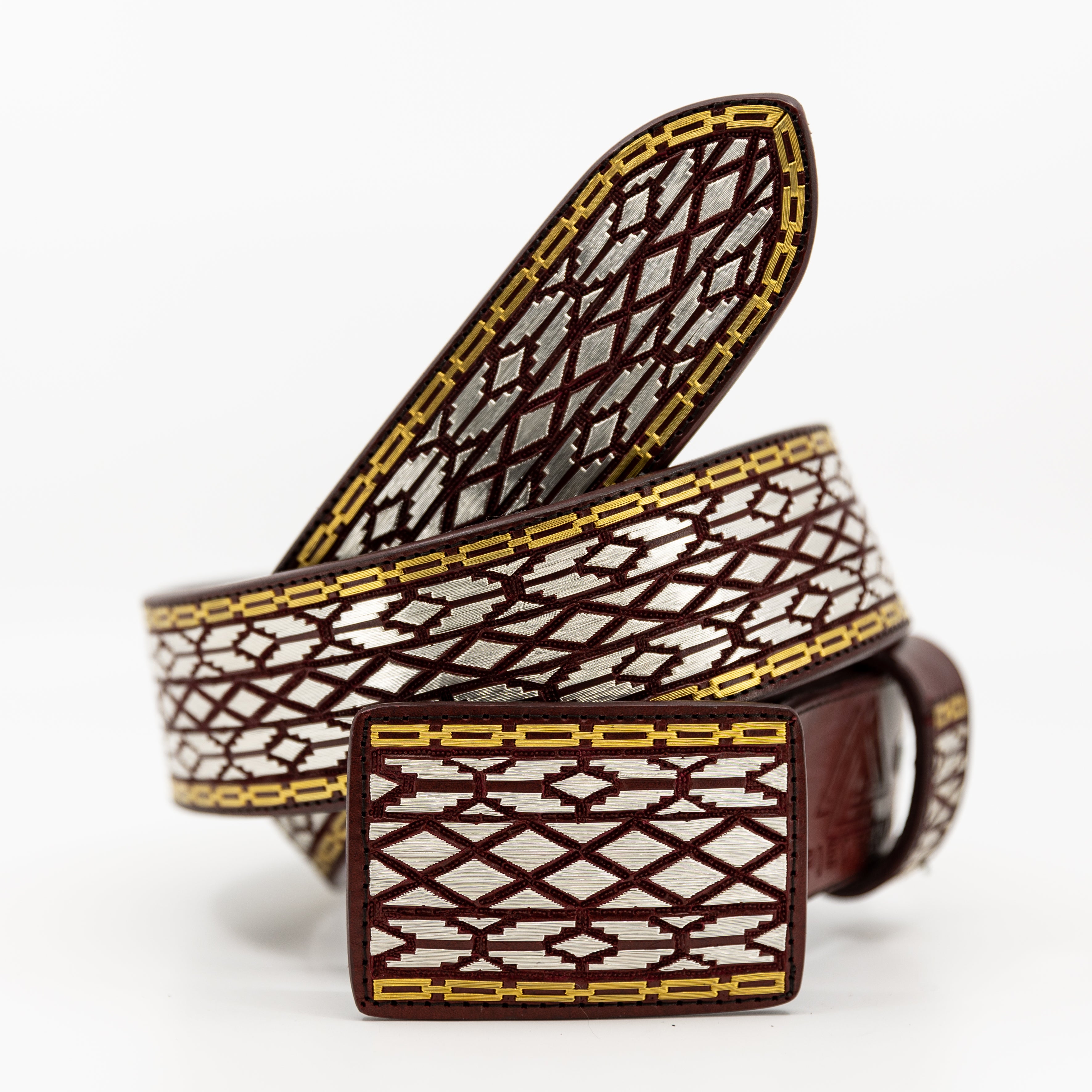 Cinto de Hilo de Plata- Marron